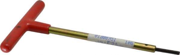 Made in USA - 9/64" Hex, T-Handle, Hex Key - 6" OAL, Chromalloy Steel, Inch System of Measurement - Apex Tool & Supply