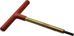 Made in USA - 1/4" Hex, T-Handle, Hex Key - 6" OAL, Chromalloy Steel, Inch System of Measurement - Apex Tool & Supply