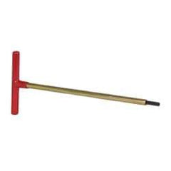 Made in USA - 1/4" Hex, T-Handle, Hex Key - 12" OAL, Chromalloy Steel, Inch System of Measurement - Apex Tool & Supply