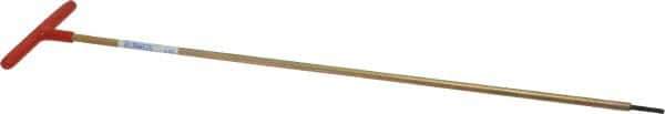 Made in USA - 1/8" Hex, T-Handle, Hex Key - 18" OAL, Chromalloy Steel, Inch System of Measurement - Apex Tool & Supply