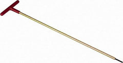 Made in USA - 9/64" Hex, T-Handle, Hex Key - 18" OAL, Chromalloy Steel, Inch System of Measurement - Apex Tool & Supply