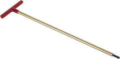 Made in USA - 1/4" Hex, T-Handle, Hex Key - 18" OAL, Chromalloy Steel, Inch System of Measurement - Apex Tool & Supply