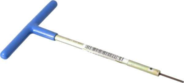 Made in USA - 2mm Hex, T-Handle, Hex Key - 6" OAL, Chromalloy Steel, Metric System of Measurement - Apex Tool & Supply