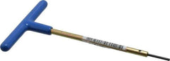 Made in USA - 2.5mm Hex, T-Handle, Hex Key - 6" OAL, Chromalloy Steel, Metric System of Measurement - Apex Tool & Supply