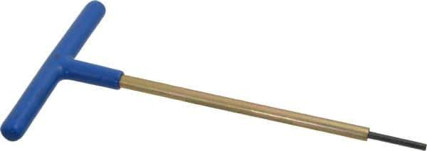 Made in USA - 3mm Hex, T-Handle, Hex Key - 6" OAL, Chromalloy Steel, Metric System of Measurement - Apex Tool & Supply