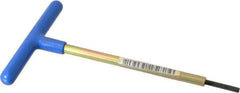 Made in USA - 4mm Hex, T-Handle, Hex Key - 6" OAL, Chromalloy Steel, Metric System of Measurement - Apex Tool & Supply