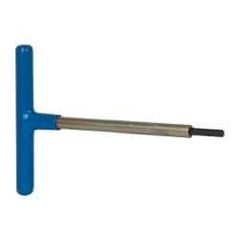 Made in USA - 5mm Hex, T-Handle, Hex Key - 6" OAL, Chromalloy Steel, Metric System of Measurement - Apex Tool & Supply