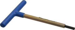 Made in USA - 6mm Hex, T-Handle, Hex Key - 6" OAL, Chromalloy Steel, Metric System of Measurement - Apex Tool & Supply