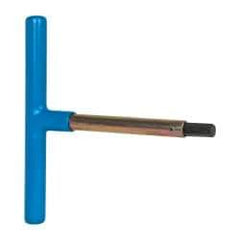 Made in USA - 10mm Hex, T-Handle, Hex Key - 6" OAL, Chromalloy Steel, Metric System of Measurement - Apex Tool & Supply