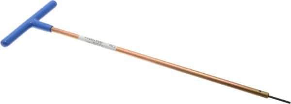 Made in USA - 2mm Hex, T-Handle, Hex Key - 12" OAL, Chromalloy Steel, Metric System of Measurement - Apex Tool & Supply