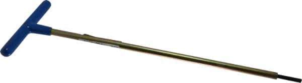Made in USA - 4mm Hex, T-Handle, Hex Key - 12" OAL, Chromalloy Steel, Metric System of Measurement - Apex Tool & Supply