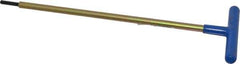 Made in USA - 5mm Hex, T-Handle, Hex Key - 12" OAL, Chromalloy Steel, Metric System of Measurement - Apex Tool & Supply