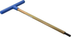 Made in USA - 8mm Hex, T-Handle, Hex Key - 12" OAL, Chromalloy Steel, Metric System of Measurement - Apex Tool & Supply