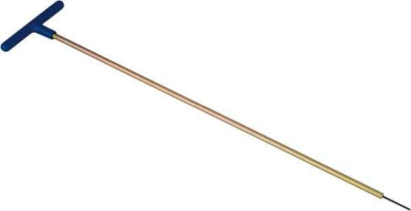 Made in USA - 2mm Hex, T-Handle, Hex Key - 18" OAL, Chromalloy Steel, Metric System of Measurement - Apex Tool & Supply