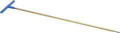 Made in USA - 2.5mm Hex, T-Handle, Hex Key - 18" OAL, Chromalloy Steel, Metric System of Measurement - Apex Tool & Supply