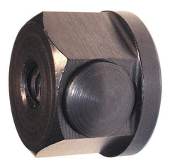 Morton Machine Works - 5/8-11, 1-5/8" Flange Diam, 1-1/8" High, 1-5/8" Across Flats, Button Thread Collar Nut - Grade Carbon Steel Steel, Black Oxide Finish, 1/4" Flange Height, TCMAI - Apex Tool & Supply