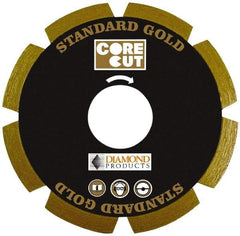 Core Cut - 5-1/2" Diam, 20mm Arbor Hole Diam, Wet & Dry Cut Saw Blade - Diamond-Tipped, Standard Round Arbor - Apex Tool & Supply
