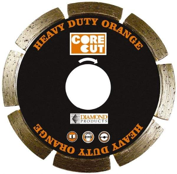 Core Cut - 8" Diam, 20mm Arbor Hole Diam, Wet & Dry Cut Saw Blade - Diamond-Tipped, Diamond Arbor - Apex Tool & Supply