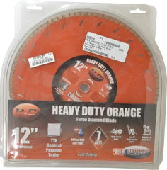 Core Cut - 12" Diam, 20mm Arbor Hole Diam, Wet & Dry Cut Saw Blade - Diamond-Tipped, Standard Round Arbor - Apex Tool & Supply