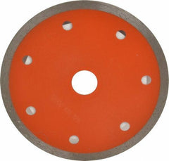 Core Cut - 4" Diam, 5/8" Arbor Hole Diam, Wet & Dry Cut Saw Blade - Diamond-Tipped, Standard Round Arbor - Apex Tool & Supply