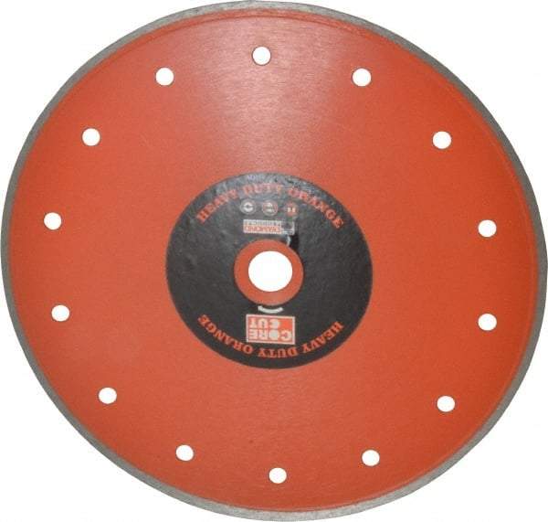 Core Cut - 8" Diam, 5/8" Arbor Hole Diam, Wet & Dry Cut Saw Blade - Diamond-Tipped, Standard Round Arbor - Apex Tool & Supply