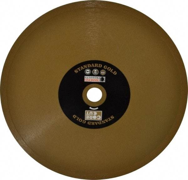 Core Cut - 8" Diam, 5/8" Arbor Hole Diam, Wet & Dry Cut Saw Blade - Diamond-Tipped, Standard Round Arbor - Apex Tool & Supply