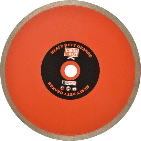 Core Cut - 7" Diam, 5/8" Arbor Hole Diam, Wet & Dry Cut Saw Blade - Diamond-Tipped, Standard Round Arbor - Apex Tool & Supply