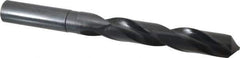 Interstate - 1-1/4", 118° Point, Spiral Flute, High Speed Steel Taper Length Drill Bit - Oxide Finish, 7-7/8" Flute Length, 12-1/2" OAL - Apex Tool & Supply