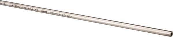 Value Collection - 6' Long, 1/4" OD, 316 Stainless Steel Tube - 0.035" Wall Thickness - Apex Tool & Supply
