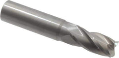 OSG - 11/16", 1-3/8" LOC, 3/4" Shank Diam, 4" OAL, 4 Flute, Solid Carbide Square End Mill - Single End, Uncoated, Spiral Flute, 30° Helix, Centercutting, Right Hand Cut, Right Hand Flute, Series 404 - Apex Tool & Supply