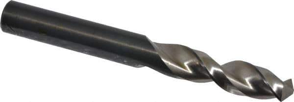 Walter-Titex - 27/64" 130° Parabolic Flute Vanadium High Speed Steel Screw Machine Drill Bit - Bright Finish, Right Hand Cut, 1-27/32" Flute Length, 3-3/4" OAL, Split Point, Straight Shank - Apex Tool & Supply