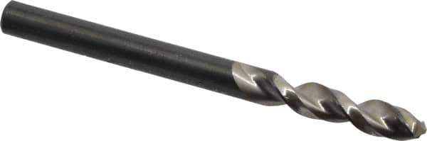 Walter-Titex - #10 130° Parabolic Flute Vanadium High Speed Steel Screw Machine Drill Bit - Bright Finish, Right Hand Cut, 1-1/32" Flute Length, 2-7/16" OAL, Split Point, Straight Shank - Apex Tool & Supply