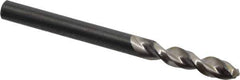Walter-Titex - #10 130° Parabolic Flute Vanadium High Speed Steel Screw Machine Drill Bit - Bright Finish, Right Hand Cut, 1-1/32" Flute Length, 2-7/16" OAL, Split Point, Straight Shank - Apex Tool & Supply