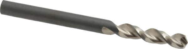 Walter-Titex - #16 130° Parabolic Flute Vanadium High Speed Steel Screw Machine Drill Bit - Bright Finish, Right Hand Cut, 15/16" Flute Length, 2-9/32" OAL, Split Point, Straight Shank - Apex Tool & Supply