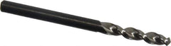 Walter-Titex - #22 130° Parabolic Flute Vanadium High Speed Steel Screw Machine Drill Bit - Bright Finish, Right Hand Cut, 7/8" Flute Length, 2-5/32" OAL, Split Point, Straight Shank - Apex Tool & Supply