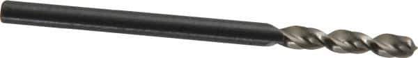 Walter-Titex - #36 130° Parabolic Flute Vanadium High Speed Steel Screw Machine Drill Bit - Bright Finish, Right Hand Cut, 5/8" Flute Length, 1-13/16" OAL, Split Point, Straight Shank - Apex Tool & Supply