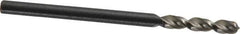 Walter-Titex - #36 130° Parabolic Flute Vanadium High Speed Steel Screw Machine Drill Bit - Bright Finish, Right Hand Cut, 5/8" Flute Length, 1-13/16" OAL, Split Point, Straight Shank - Apex Tool & Supply