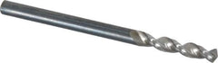 Walter-Titex - 0.1378" 130° Parabolic Flute Vanadium High Speed Steel Screw Machine Drill Bit - Bright Finish, Right Hand Cut, 25/32" Flute Length, 2-1/16" OAL, Split Point, Straight Shank - Apex Tool & Supply