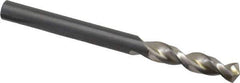 Walter-Titex - 0.2008" 130° Parabolic Flute Vanadium High Speed Steel Screw Machine Drill Bit - Bright Finish, Right Hand Cut, 1-1/32" Flute Length, 2-7/16" OAL, Split Point, Straight Shank - Apex Tool & Supply