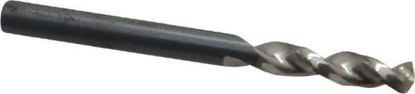 Walter-Titex - 0.2047" 130° Parabolic Flute Vanadium High Speed Steel Screw Machine Drill Bit - Bright Finish, Right Hand Cut, 1-1/32" Flute Length, 2-7/16" OAL, Split Point, Straight Shank - Apex Tool & Supply