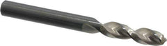 Walter-Titex - 0.2835" 130° Parabolic Flute Vanadium High Speed Steel Screw Machine Drill Bit - Bright Finish, Right Hand Cut, 34mm Flute Length, 2-29/32" OAL, Split Point, Straight Shank - Apex Tool & Supply