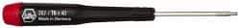 Wiha - T6 Torx Driver - 1-9/16" Blade Length, 4-3/4" OAL, Tapered Handle - Apex Tool & Supply