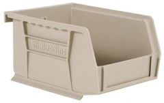 Akro-Mils - 10 Lb. Load Capacity, 7-3/8" Deep, Gray Polymer Hopper Stacking Bin - 3" High x 4-1/8" Wide x 7-3/8" Long - Apex Tool & Supply