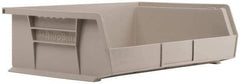 Akro-Mils - 60 Lb. Load Capacity, 10-7/8" Deep, Gray Polymer Hopper Stacking Bin - 5" High x 16-1/2" Wide x 10-7/8" Long - Apex Tool & Supply
