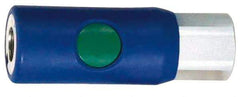 Prevost - 3/8 Female NPT European High Flow Pneumatic Hose Coupler - Composite, 7.2mm Body Diam - Apex Tool & Supply