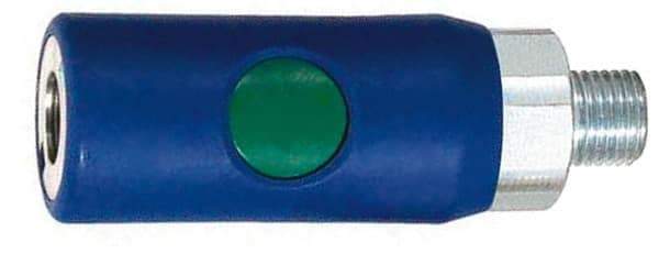 Prevost - 3/8 Male NPT European High Flow Pneumatic Hose Coupler - Composite, 7.2mm Body Diam - Apex Tool & Supply