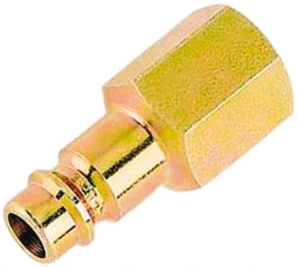 Prevost - 3/8 Female NPT European High Flow Pneumatic Hose Plug - Zinc-Plated Nitrited Steel, 7.2mm Body Diam - Apex Tool & Supply