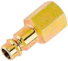 Prevost - 3/8 Female NPT European High Flow Pneumatic Hose Plug - Zinc-Plated Nitrited Steel, 7.2mm Body Diam - Apex Tool & Supply