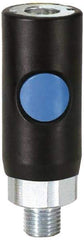 Prevost - 3/8 Male NPT Industrial Pneumatic Hose Coupler - Composite, 1/4" Body Diam - Apex Tool & Supply