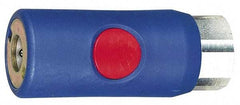 Prevost - 1/2 Female NPT Tru-Flate Automotive Pneumatic Hose Coupler - Composite, 1/4" Body Diam - Apex Tool & Supply